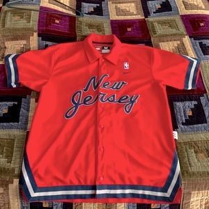 RARE NWOT Vintage Retro Nike New Jersey Brooklyn Nets Warm Up Shooting Shirt